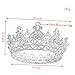 FUMUD Austrian Rhinestone Crystal Tiara Crown Peacock Bridal Hair Accessories For Wedding Quinceanera Tiara Crown Pageant Diamante Tiara (Silver)