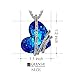 QIANSE Heart of Ocean Pendant Necklace Christmas Jewelry Gifts for Women Swarovski Crystals Necklaces Birthday Gifts Anniversary Gifts for Girlfriend Wife Daughter Sapphire Blue Necklaces for Her