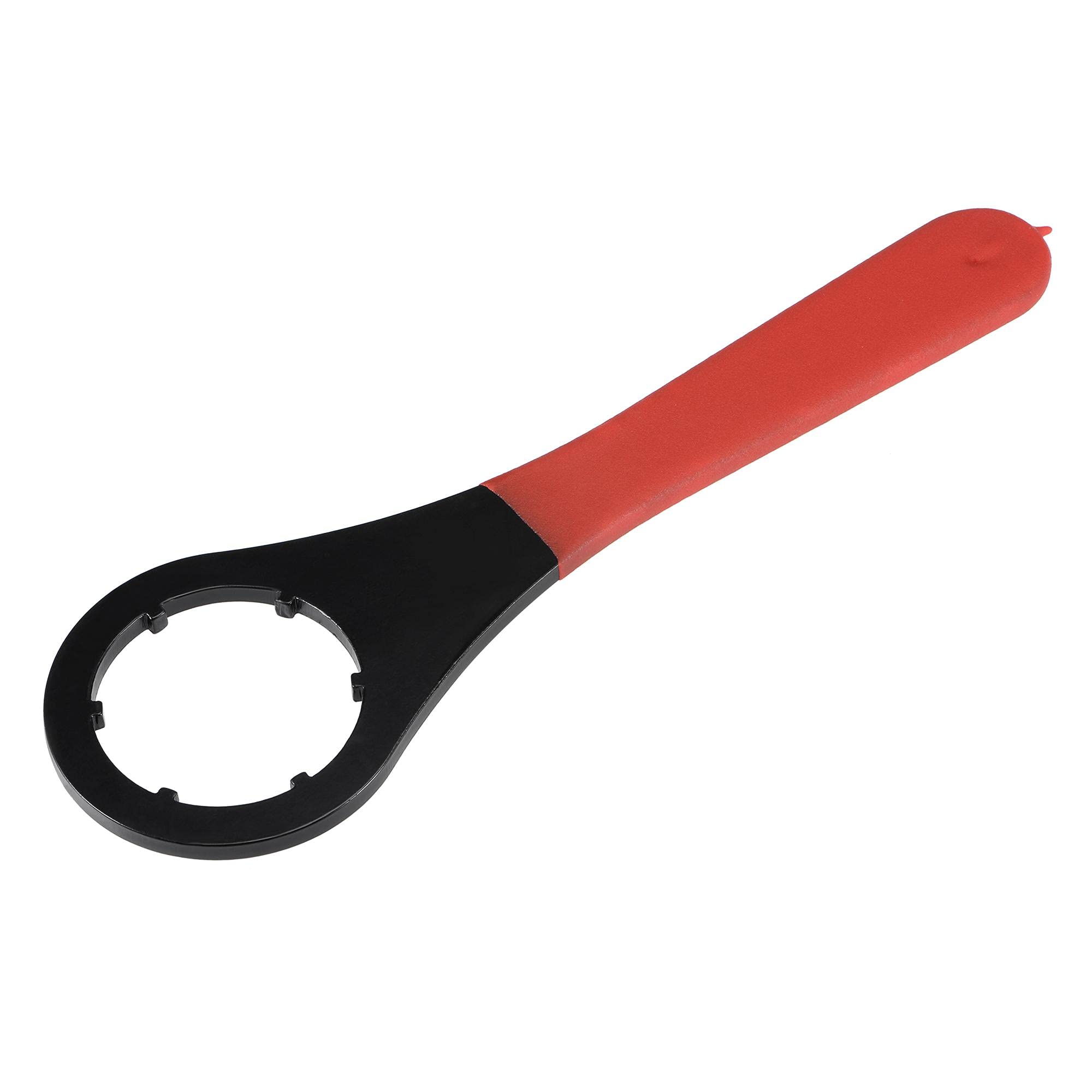 uxcell O-Type Collet Chuck Wrench Spanner for ER40 Lathe Clamping Nut with Red Non-Slip Handle