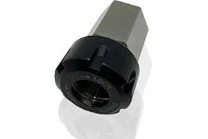 POITRAXC ER-25 Hex Collet Block and Hex Collet Chucks Block 0.005 mm Accuracy Carbon Steel Workholding Holder for CNC Lathe E