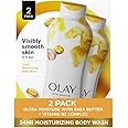 Olay Body Wash for Women, Ultra Moisture, 24hr Moisturizing, Hydrating & Refreshing, B3 Vitamin Complex, Free of Parabens & Phthalates, For All Skin Types, Shea Butter Scent, 22 fl oz (Pack of 2)