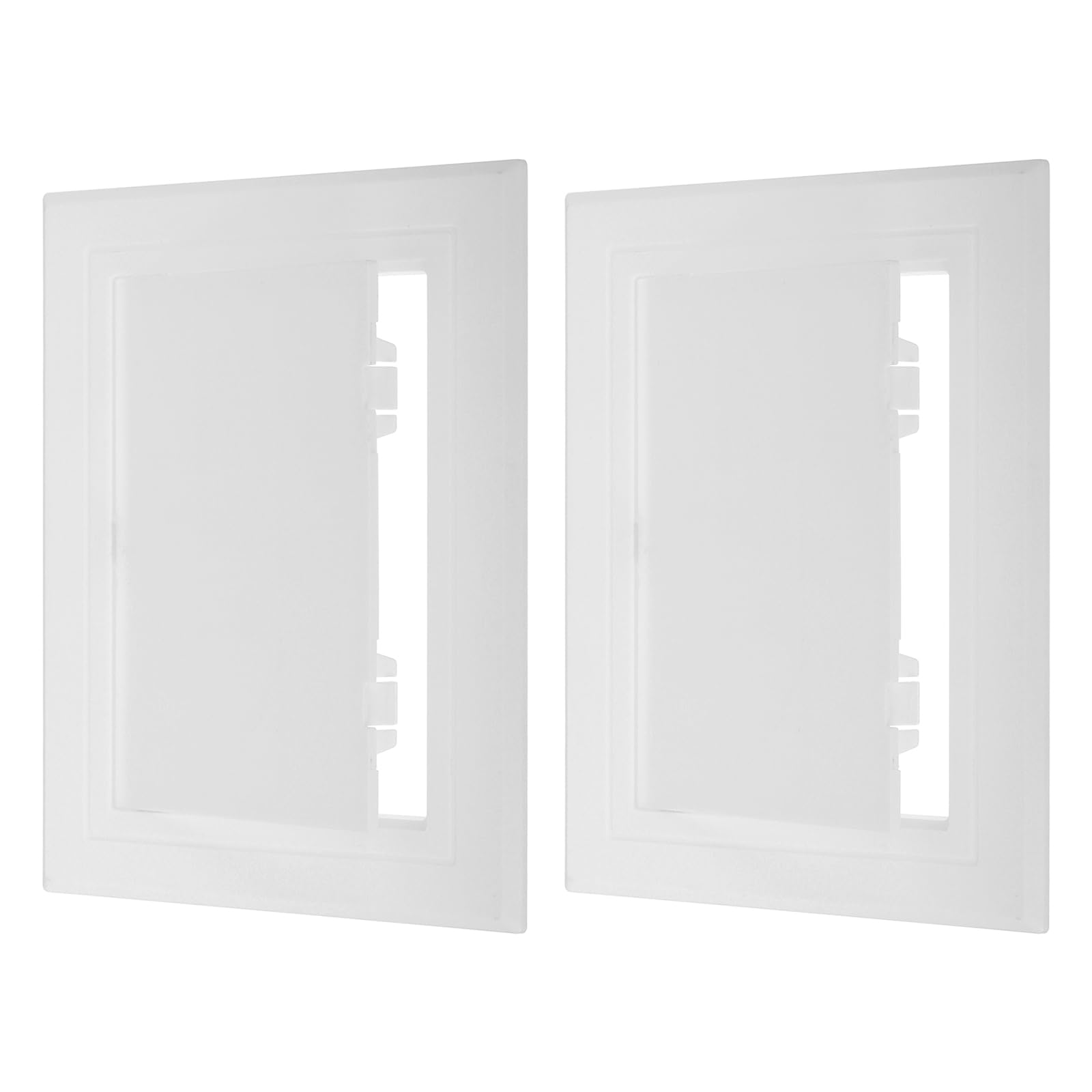 PATIKIL 8x6 inch(195x145mm) Removable Hinged Access Panel, 2 Pcs ABS Plumbing Access Doors Easy Wall Hole Cover for Drywall Plumbing Electrical Cables Wiring, White