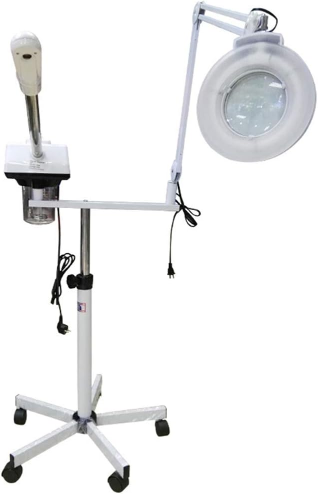 JYMEIFAD 2 in 1 Professional Ozone Facial Steamer with Hot Mist and 5X Floor Magnifying Lamp Salon Spa Beauty Face Clean Skin Care Humidifier Tattoo Tool