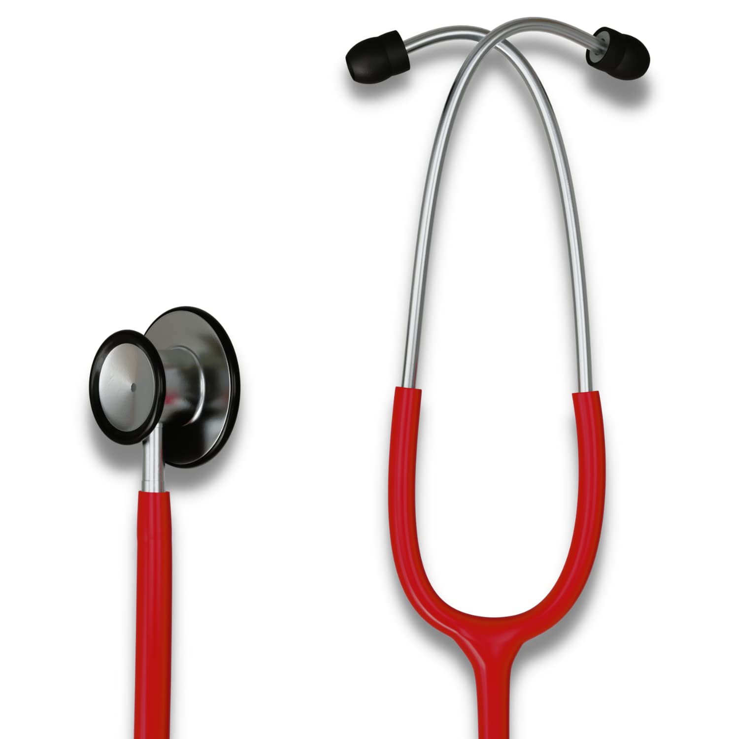 Photo 1 of HCS Red Stethoscope - Classic Lightweight, Medical, Dual Head Stethoscope for Nurses, Students, Home - 22 inch Tubing