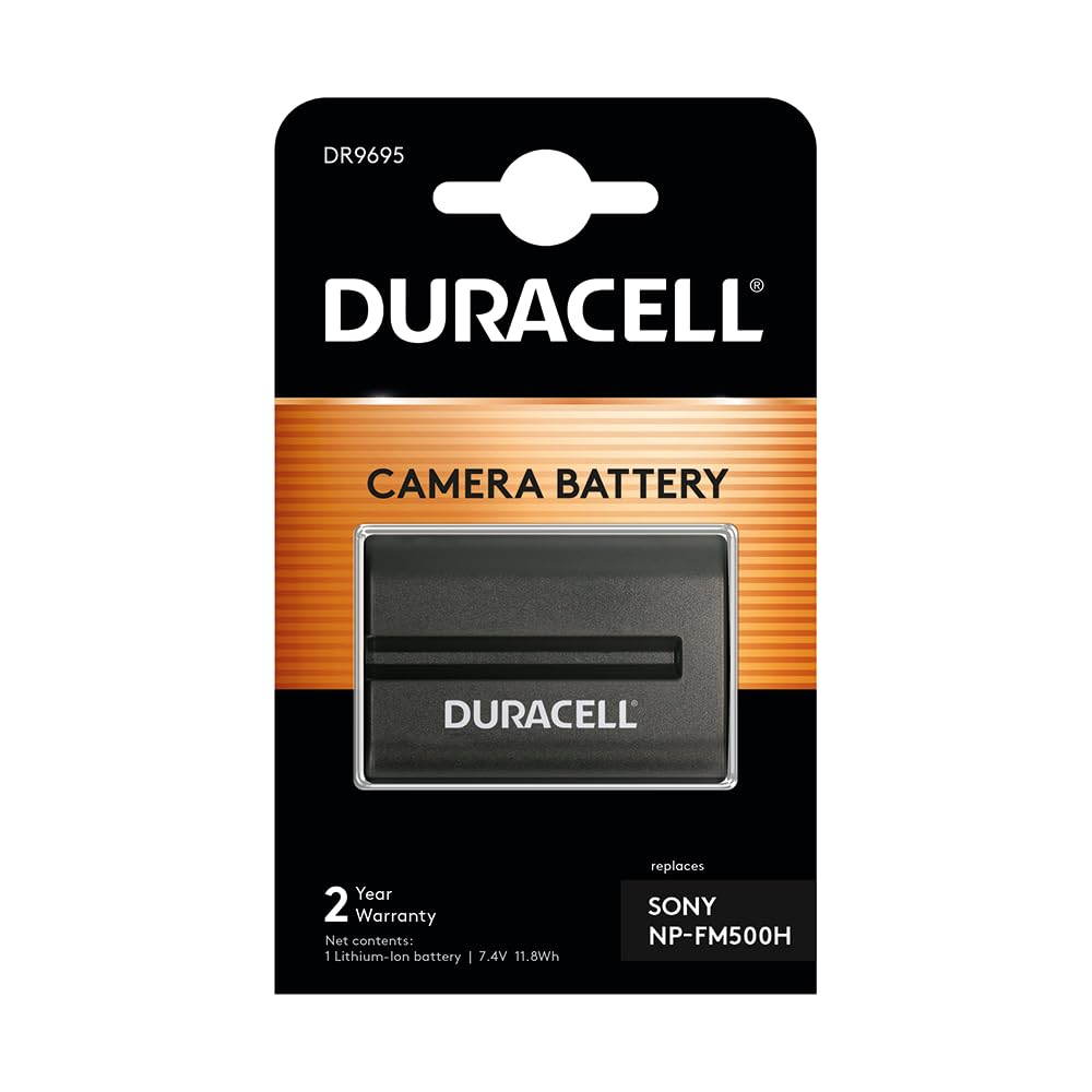 Duracell DR9695 Premium Analog Sony NP-FM500H Battery for Alpha A65 A77 A100 7.4V 1400mAh