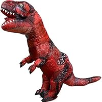 Inflatable Clothing t-rex Dinosaur inflate Tyrannosaurus Costumes Christmas,Halloween Cosplay Clothes for Adults (red)