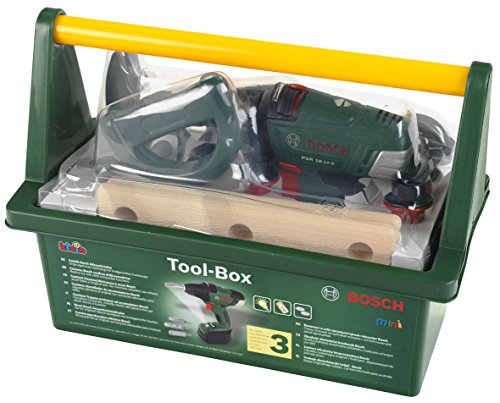Theo Klein 8520 Bosch Tool Box I with lots of tools I Incl. Battery-Powered Cordless Screwdriver with Light and Sound I… – Bild 3