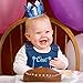 TiiMi Part 1 st Birthday Banner Cake Topper Crown Decorations Set for Baby Boy Garland Ribbon Decoration Baby Shower Bunting Burlap Highchair Celebration Tool