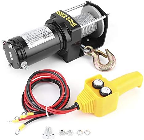 電気ウインチ 3500ポンド12v電気ウインチ合成ケーブルip67 デポー Atuvtvボート用防水ハイパワー 電気ウインチ 3500ポンド12v電気ウインチ合成ケーブルip67 デポー Atuvtvボート用防水ハイパワー