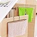 Alliebe 2pcs Towel Rack Hanging Holder for Organizer Bathroom Kitchen Cabinet Cupboard Hanger Over Door（White）
