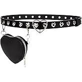 Fanny Pack for Women PU Leather Belt Goth Vegan Leather Women's Fanny Pack Mini Purse Belt Fashion Y2K Waist Pack Detachable (Black #1)