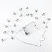 MUMENG 1 Set of 2M 20 LEDs Music Symbols String Lights Silver Wire Fairy Lights Christmas Decoration Indoor Use (Warm White)