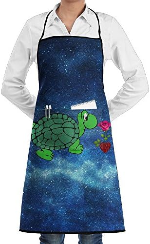 Turtle Love Rose Cooking Kitchen Aprons With Pockets Bib Apron For Cooking, Baking, Crafting, Gardening, BBQ