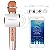 [2018] Wireless Microphone Speaker Upgrade Bluetooth Portable Karaoke with Recording for iPhone Apple Android Smartphone/PC (Rose Gold) by URmates