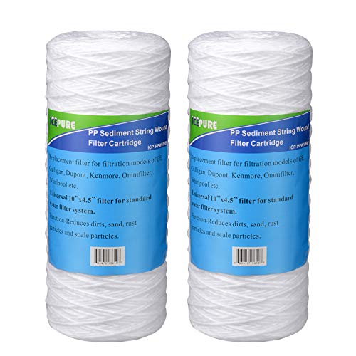 GOLDEN ICEPURE Whole House Big Blue Sediment String Wound Water Filter Compatible for Pentek WP-BB Series 10” x4.5” - Thumbnail 4