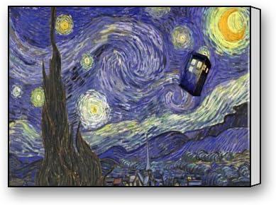 Creative Beautiful Modern Canvas Wall Art - Dr Who Free Canvas Print 16" x 12" - Stretched and Framed Painting Artwork Home Decor Wall Living Room Office Canvas Art