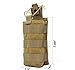 Tactical Radio Pouch - 1000D Nylon Tactical Molle Two Way Radios Holder Case for Walkie Talkies (TAN)