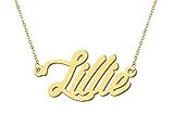 Aoloshow 18k Gold Plated Necklaces with Lillie Name