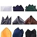 Farmunion Mens Pocket Square Handkerchief for Wedding Party, Solid Colors (26 Pieces)