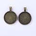 Csdtylh 101 Pcs Bezel Pendant Trays Round Cabochon Settings Trays Pendant Blanks, 25mm Diameter