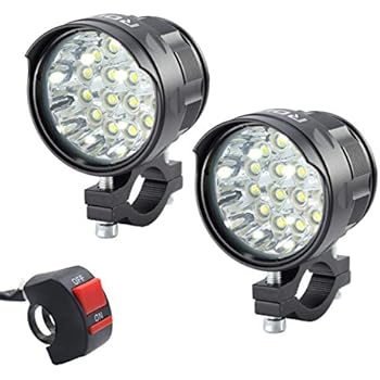 ROUP 2 Pack YPH-100 25W LED Floodlight Headlight Work Light Driving Fog Spot Lamp Universal for All Motorcycle Motorbike Truck Off-Road 4X4 ATV Tractor