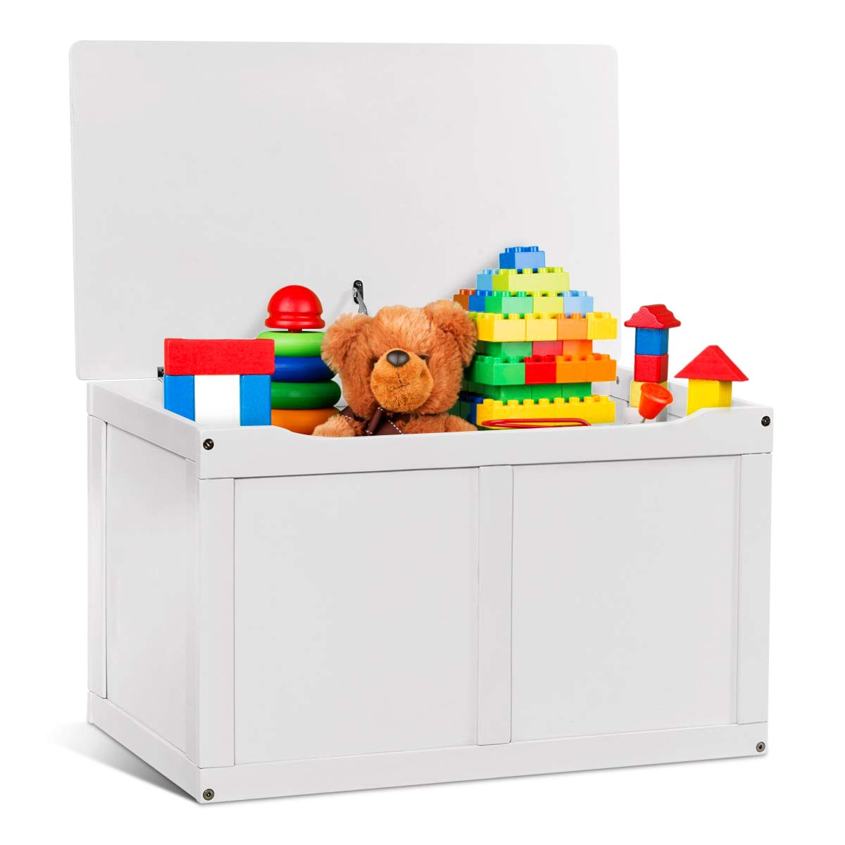 Kids' Furniture Costzon Wooden Toy Box Toy Storage Chest Organizer for