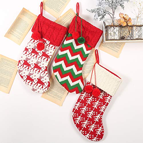 image for Woooow 4 Christmas Stockings,Christmas Holiday Stockings with Christ