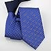 Coachella Ties Solid Color Knot Contrast Small Polka Dot Necktie Formal Tie 8.5cm (Navy/Royal Blue)
