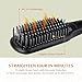 Hair Straightener Brush BearMoo Best Straightening Brush Ceramic Faster Heating MCH Technology, Double Anion, Anti-Scald Comb Teeth- Gift Packaging