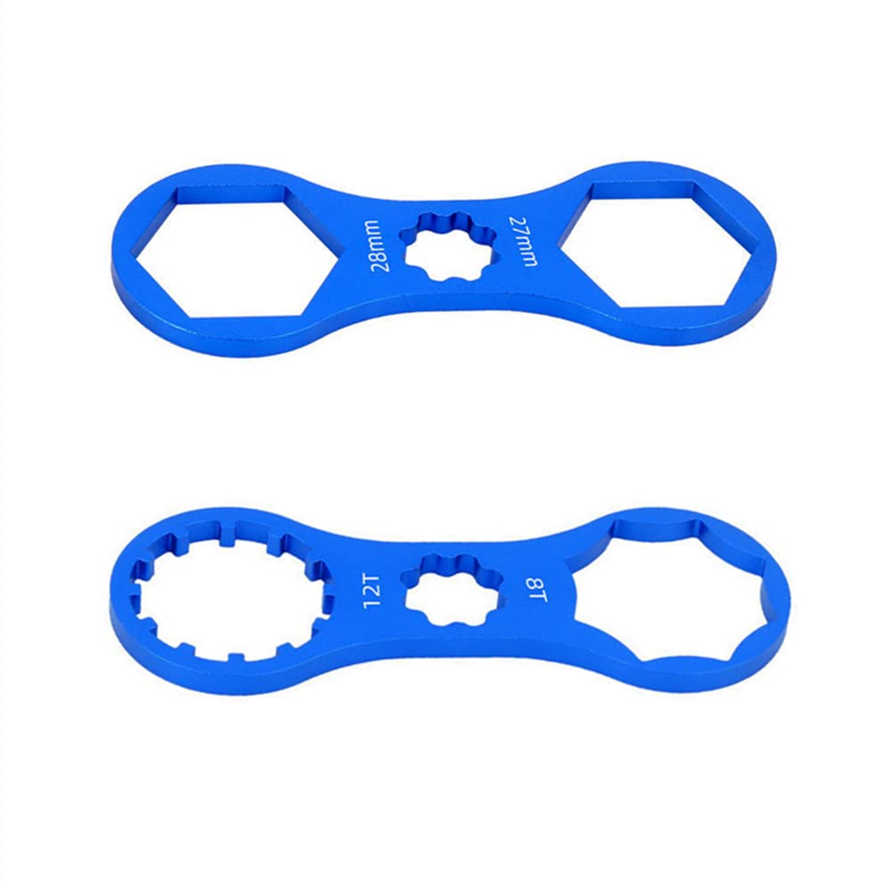 MZHICH 2 PCS Double Head Front Fork Cap Wrenchs Bicycle Front Fork Repair Tool Multifunctional Axis Wrench Tool Bicycle Disassembly Tool for Mountain Bike