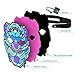 JCT Sound Activated Masks LED Halloween Mask,Music Voice Control Full Face Adjustable Mask Glow in Dark for Festival,Cosplay,Party,Halloween Dance Rave Gift Costume Props (Skull)
