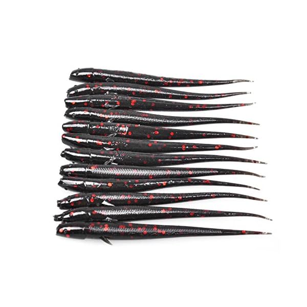 SALE-Yoshikawa-Bait-Wiggle-Worm-Soft-Plastic-Fishing-Lure-Drop-Shot-Spring-Bass-Lures-Perch-3-Watermelon