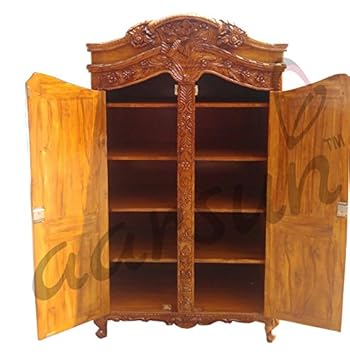 Aarsun Woods Teak Wood Almirah Amazon In Home Kitchen