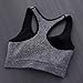 ROPALIA Women Seamless Racerback Padded Sports Bra Yoga Fitness Stretch Workout Tank Top Black L