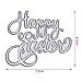 Bottone Metal Cutting Dies Stencil Template Mould for DIY Scrapbook Album Paper Card Craft Decoration (Letter Happy Easter)