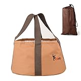 Tcamp Portable Durable Foldable Leakproof Camping Wash Basin Folding Bucket, Multifunctional Collapsible Bucket