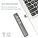 Wireless Presenter V9, 2.4GHz RF Up to 100 Ft Range Professional Presentation Remote Rechargeable, Universal Compatibility, Intuitive Touch-Keys for Slideshow Control with Red Laser Pointer (Grey)