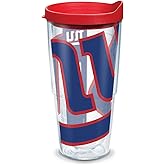 Tervis Plastic Made in USA Double Walled NFL New York Giants Insulated Tumbler Cup Keeps Drinks Cold & Hot, 24oz, Colossal