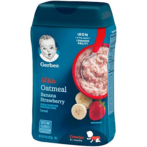 3 Gerber+Oatmeal+Strawberry+Baby+Cereal