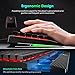 VicTsing Mechanical Keyboard, RED LED Backlit Mechanical Gaming Keyboard with Detachable Wrist Rest, Dust & Spill Resistance,100% Anti-Ghosting with Red Switches for PC Game-Blackthumb 2