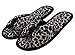 HomeIdeas Women’s Open Toe Bow Heeled House Slippers, Indoor Outdoor Shoes with Leopard / Zebra Pattern
