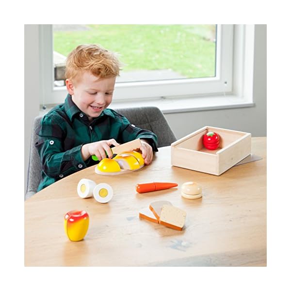 New Classic Toys - 10580 - Kinderrollenspiele - Essen Schneiden Set – Bild 4