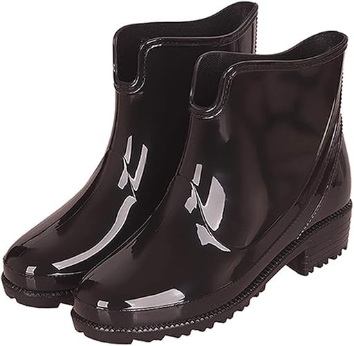 Amazon スタジオ レインブーツ レディース 可愛い オシャレ ミドル丈 雨靴 長靴 滑り止め 歩きやすい 防水 梅雨対策 おしゃれ 通勤 通学 大きいサイズ ブラック ワイン 美脚 ショートブーツ アウトドア シンプル 防滑 レインシューズ レインシューズ