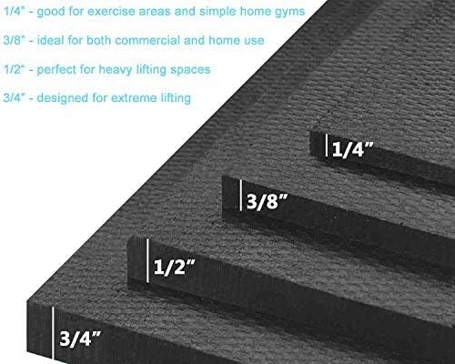 Amazon Com Ader Sporting Goods Aader 3 8 4 X6 Solid Rubber Mat Exercise Protective Flooring Sports Outdoors