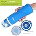MoKo Collapsible Water Bottle, 750ml Unbreakable Foldable Leak Proof Silicone Sports Bottle, Medical Grade Silicone, BPA Free, FDA Approved, BLUE