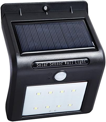 Solar Wall Lights for Garden,Grand Oasis 8 LED Outdoor Solar Powered Motion Sensor Security Light Weatherproof Night Lighting Wireless Lamp for Home, Driveway, Stairs, Entryway, Paths.(2PACK)