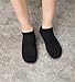 Men's Low Cut Cushion Socks-6 Pack Athletic Casual Ankle Cotton Socks,Black