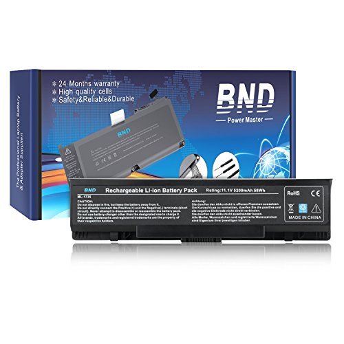 BND Laptop Battery [with Samsung Cells] for Dell Studio 17 1737 1735 1736 PP31L, fits P/N KM973 RM791 PW823 - 24 Months Warranty [6-Cell Li-ion 5200mAh/58Wh]