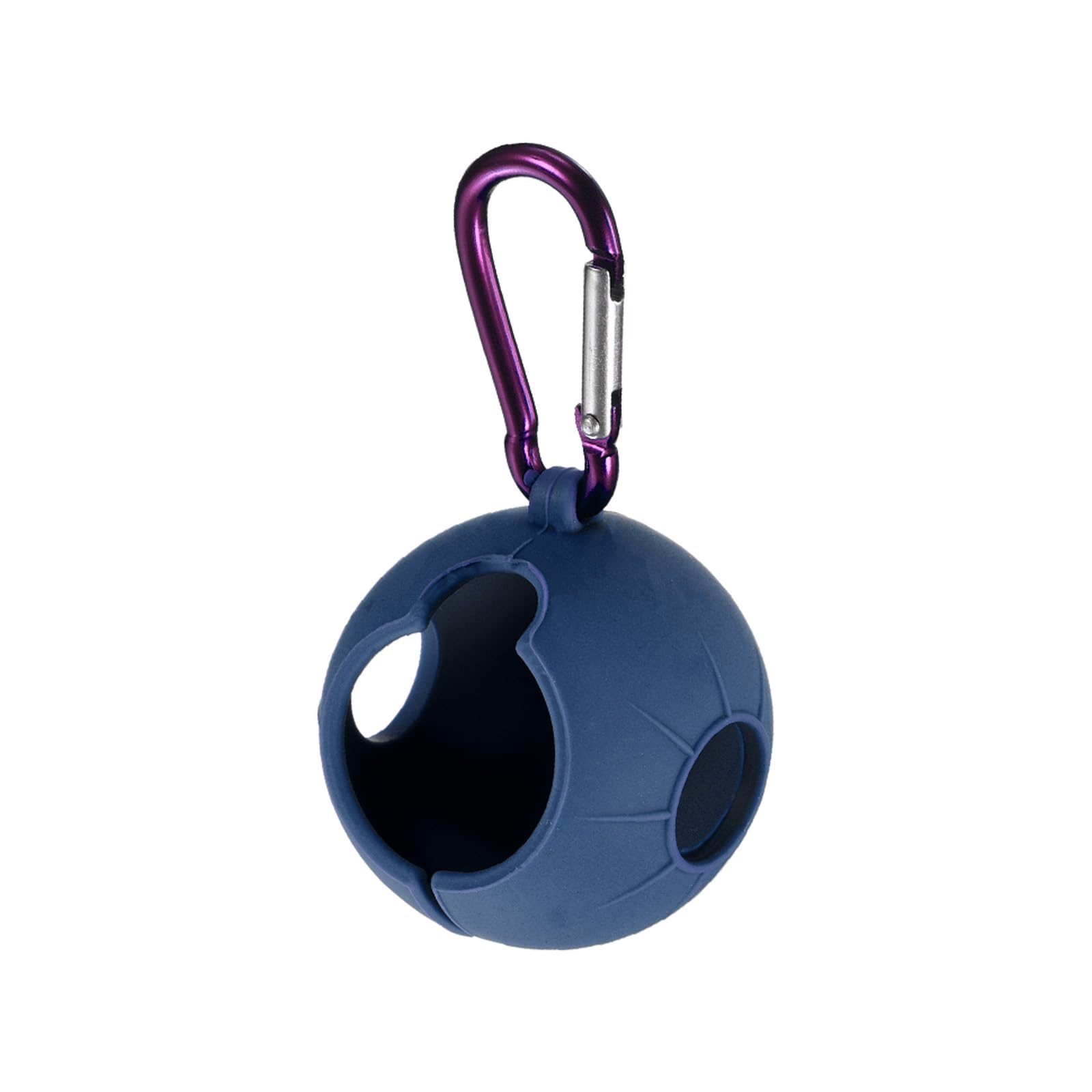 PATIKIL Golf Ball Holder, 2 Pack Silicone 2 Balls Carrier Protective Portable Sleeve with Buckle for Golf Bag Belt, Dark Blue