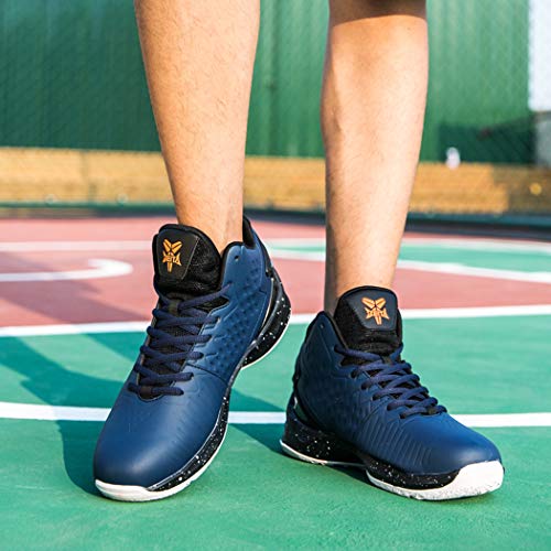 BEITA High Upper Basketball Shoes Sneakers Men Breathable Sports Shoes Anti Slip Blue